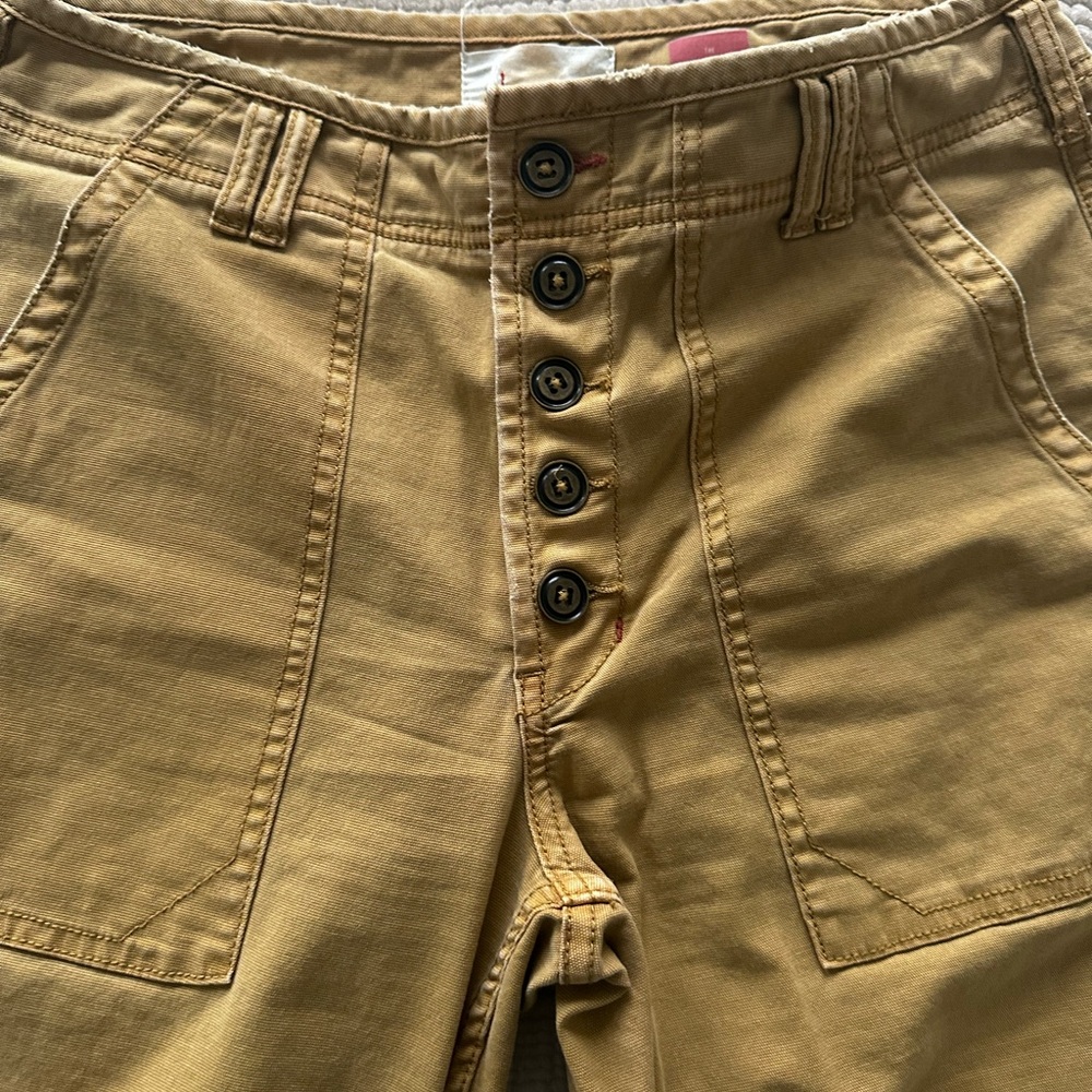 Anthropologie cropped canvas pants